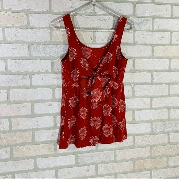 Madewell Silk Lookout Bow Back Top in Palmflower Size XS - Picture 7 of 10